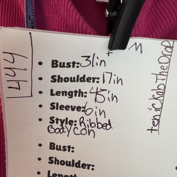 Tenickab The Drop Womens Pink Ribbed Dress Size Medium Barbie Cap Shoulder - Picture 13 of 13